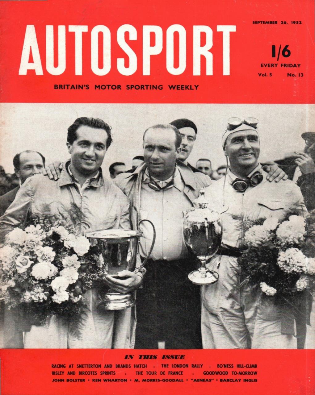 Журнал Autosport 26 сентября 1952
