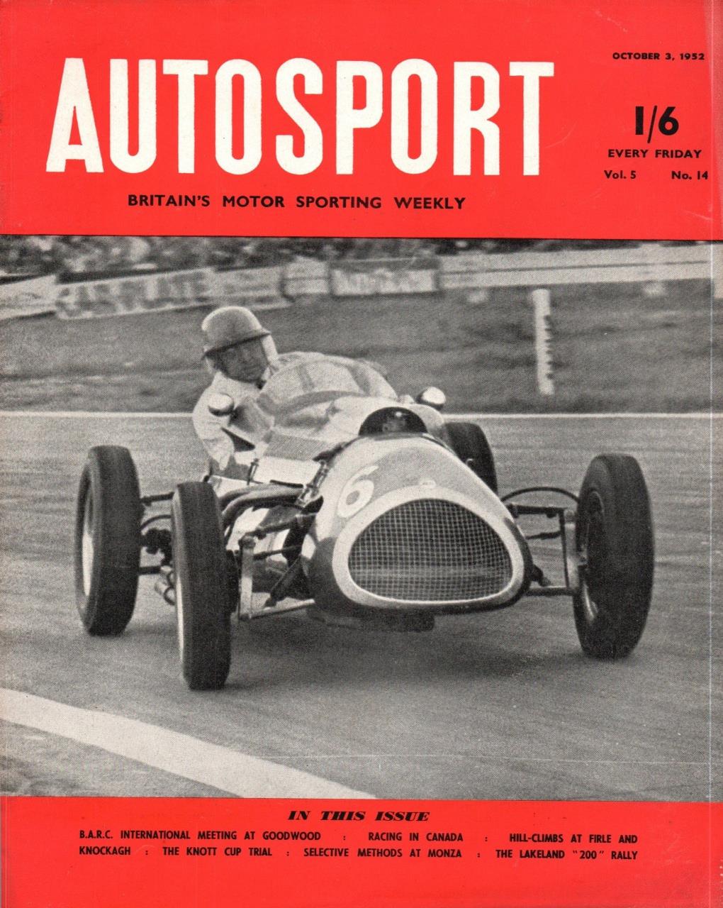 Журнал Autosport 03 октября 1952