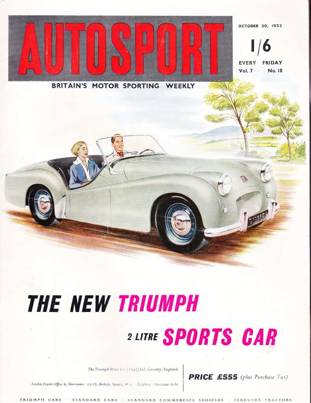 Журнал Autosport 30 октября 1953