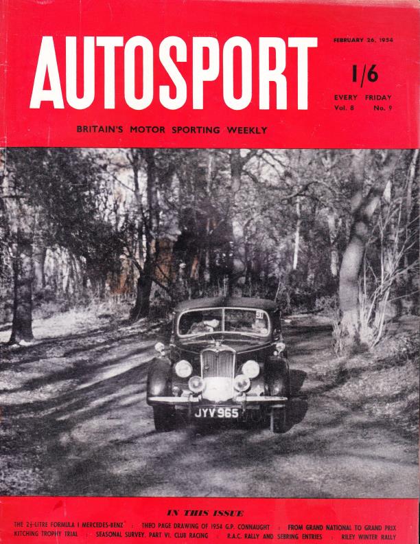Журнал Autosport 26 февраля 1954