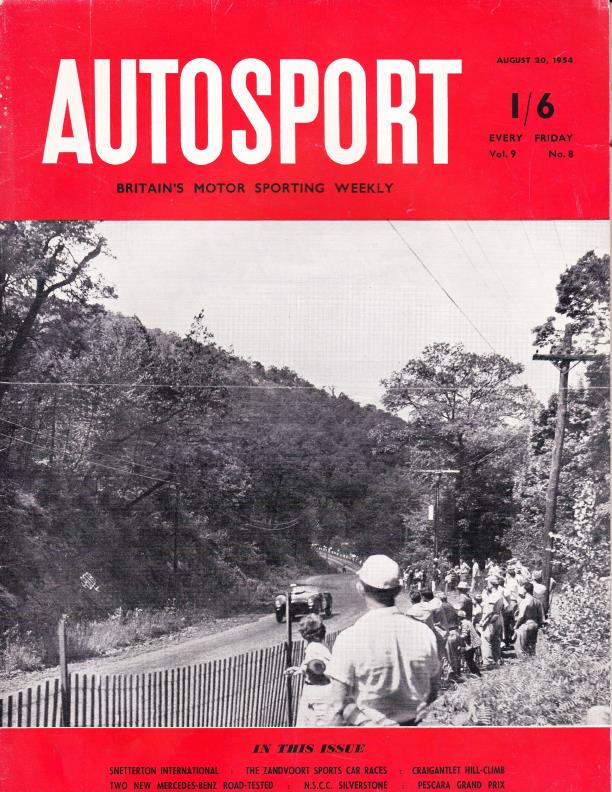 Журнал Autosport 20 августа 1954