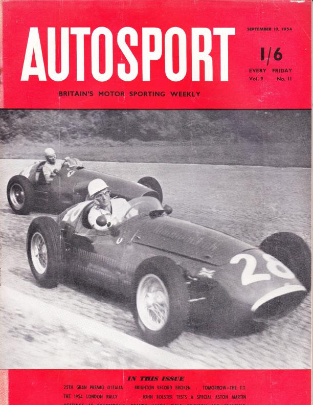 Журнал Autosport 10 сентября 1954