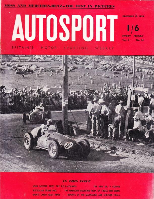 Журнал Autosport 10 декабря 1954