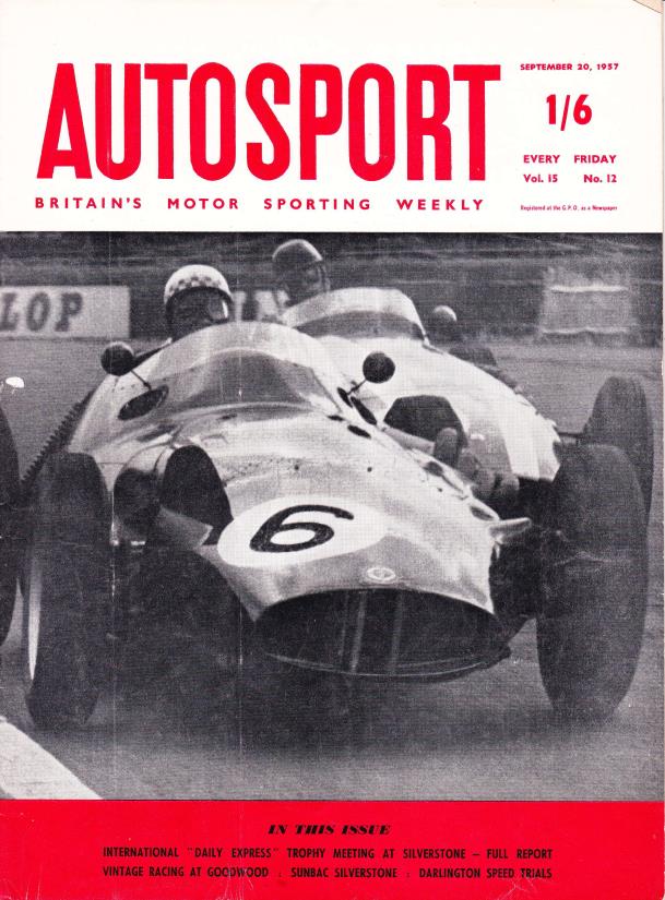 Журнал Autosport 20 сентября 1957