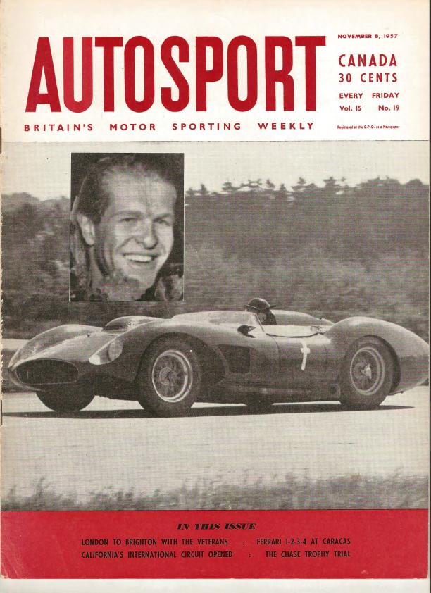 Журнал Autosport 08 ноября 1957