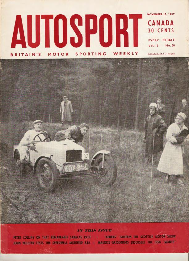 Журнал Autosport 15 ноября 1957
