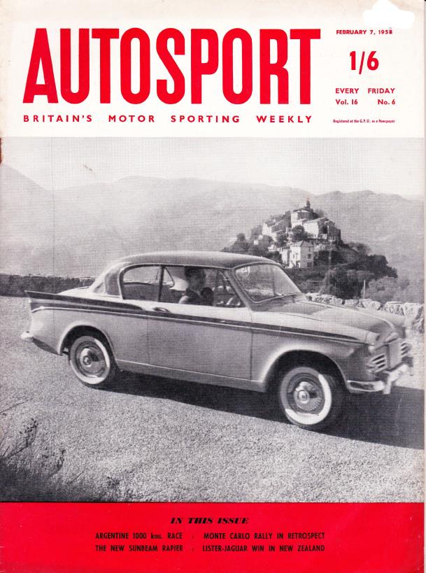 Журнал Autosport 07 февраля 1958