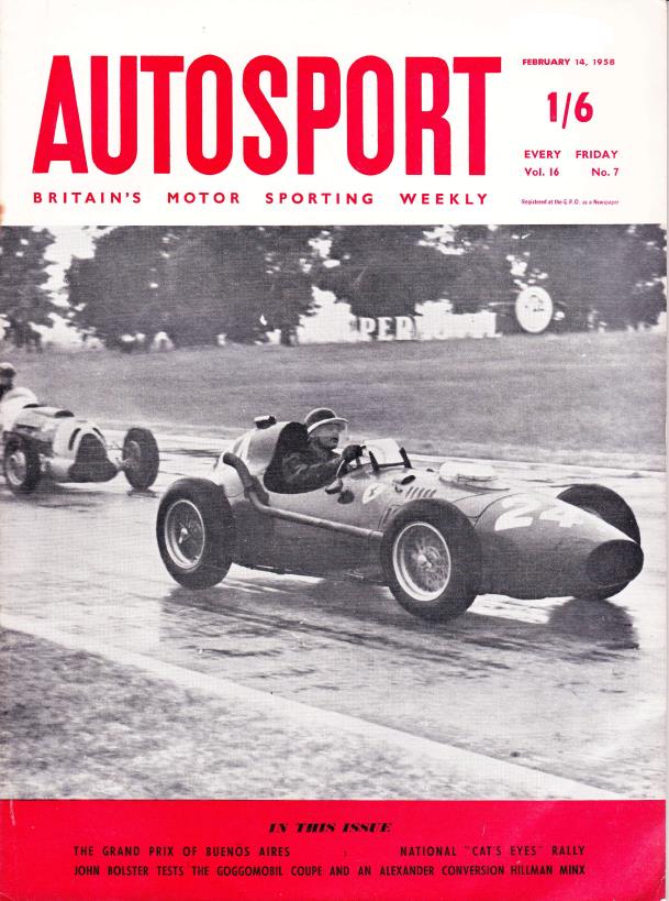 Журнал Autosport 14 февраля 1958