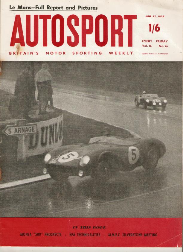 Журнал Autosport 27 июня 1958