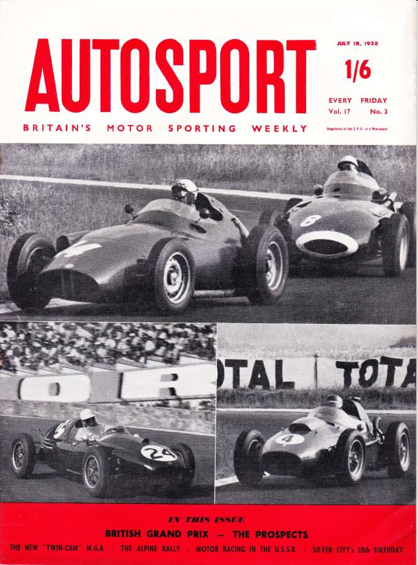 Журнал Autosport 18 июля 1958