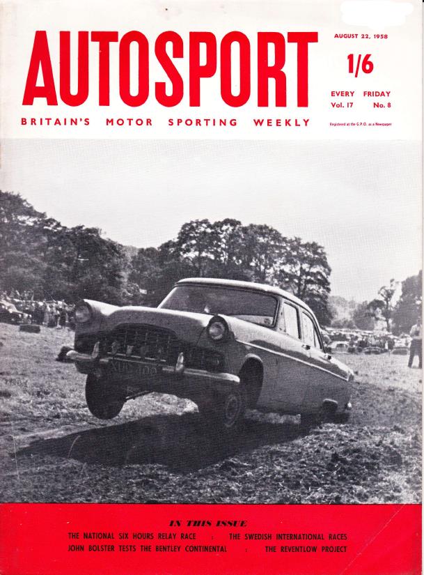 Журнал Autosport 22 августа 1958