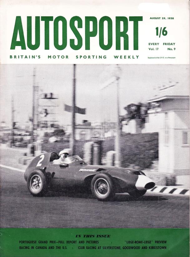 Журнал Autosport 29 августа 1958