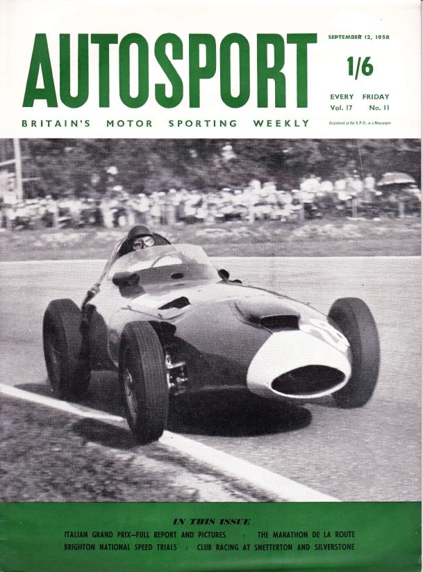 Журнал Autosport 12 сентября 1958