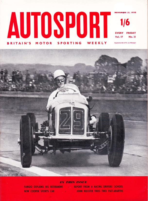 Журнал Autosport 21 ноября 1958