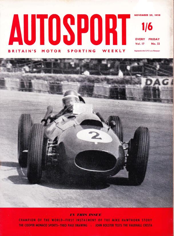 Журнал Autosport 28 ноября 1958