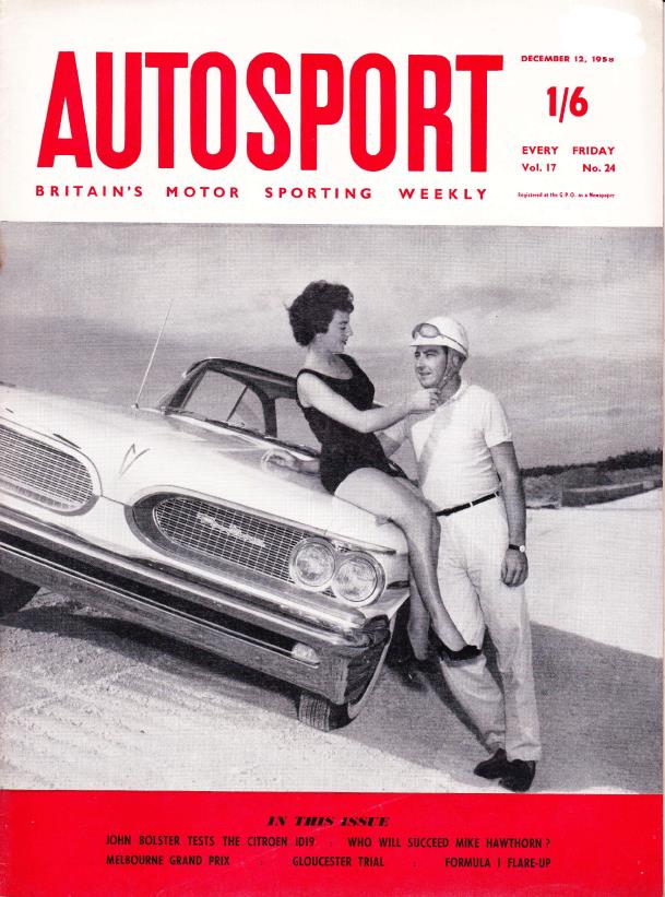 Журнал Autosport 12 декабря 1958