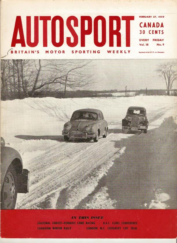 Журнал Autosport 27 февраля 1959