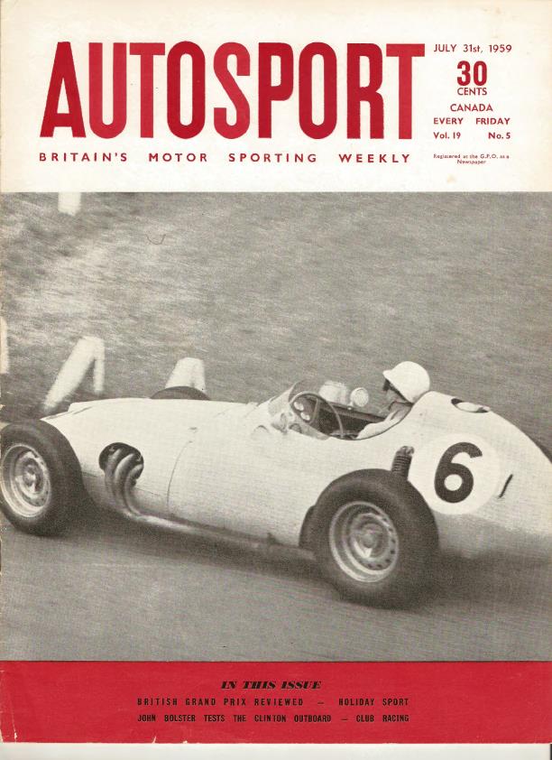 Журнал Autosport 31 июля 1959