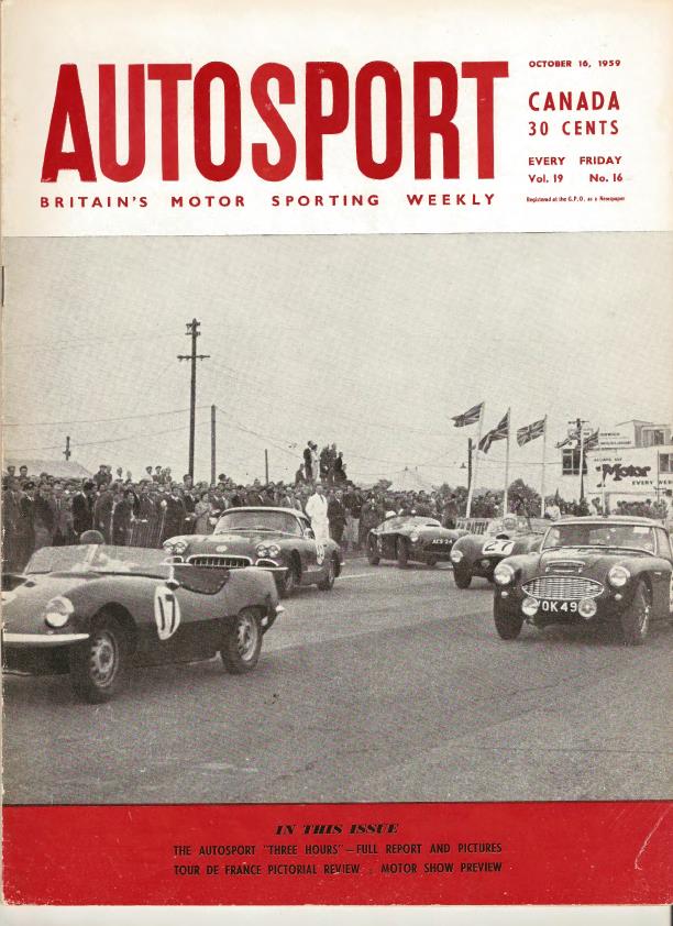 Журнал Autosport 16 октября 1959