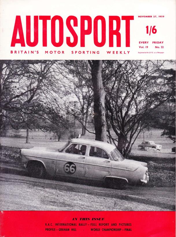 Журнал Autosport 27 ноября 1959