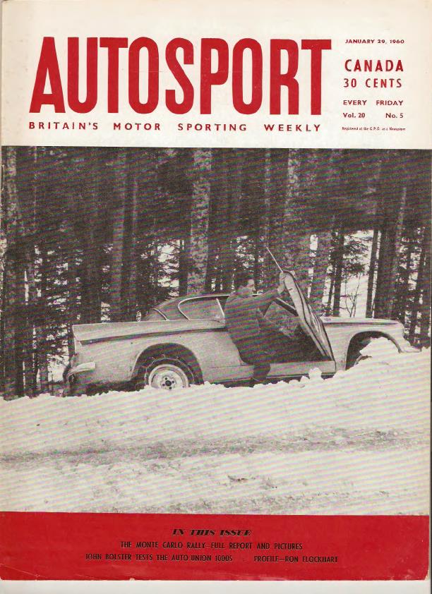 Журнал Autosport 29 января 1960
