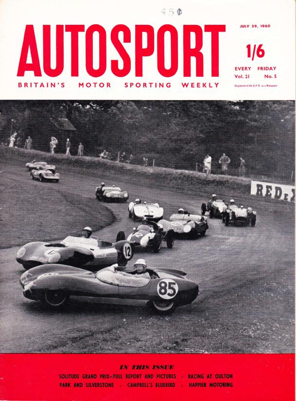 Журнал Autosport 29 июля 1960