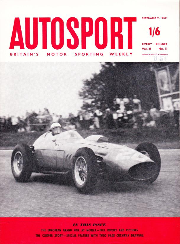 Журнал Autosport 09 сентября 1960