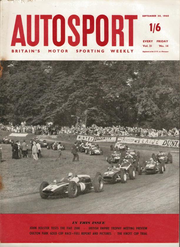 Журнал Autosport 30 сентября 1960