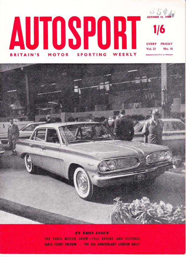 Журнал Autosport 14 октября 1960