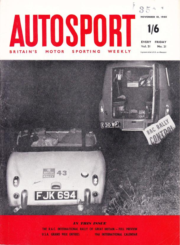 Журнал Autosport 18 ноября 1960