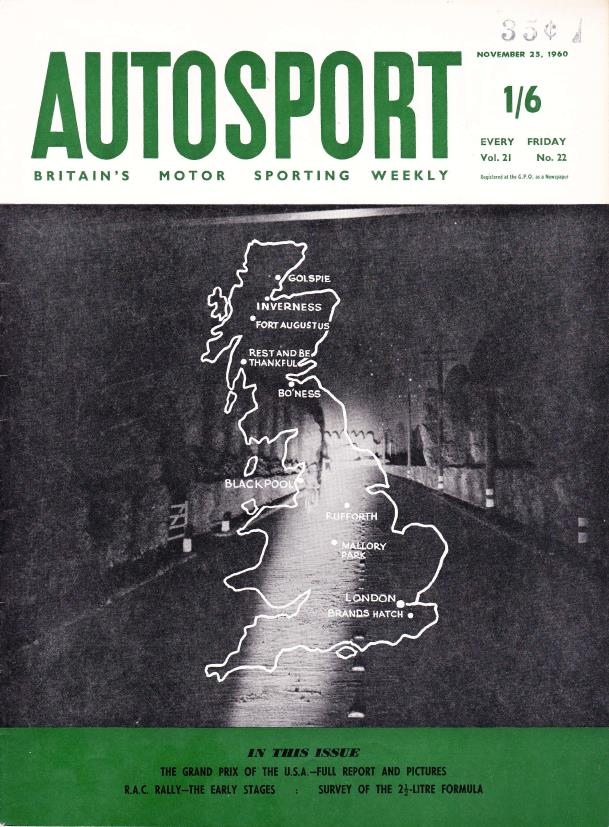 Журнал Autosport 25 ноября 1960