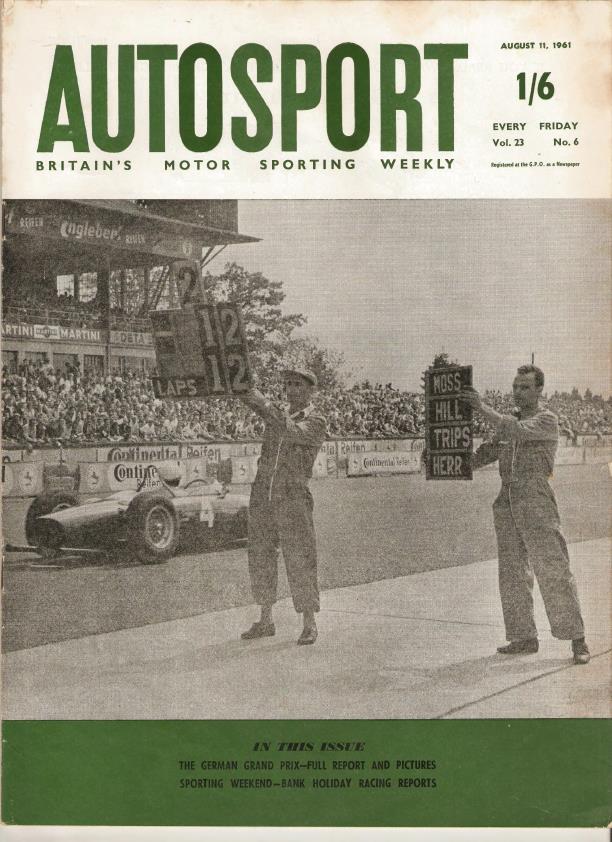 Журнал Autosport 11 августа 1961