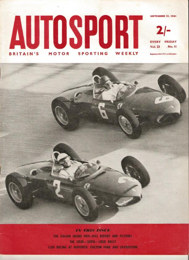 Журнал Autosport 15 сентября 1961