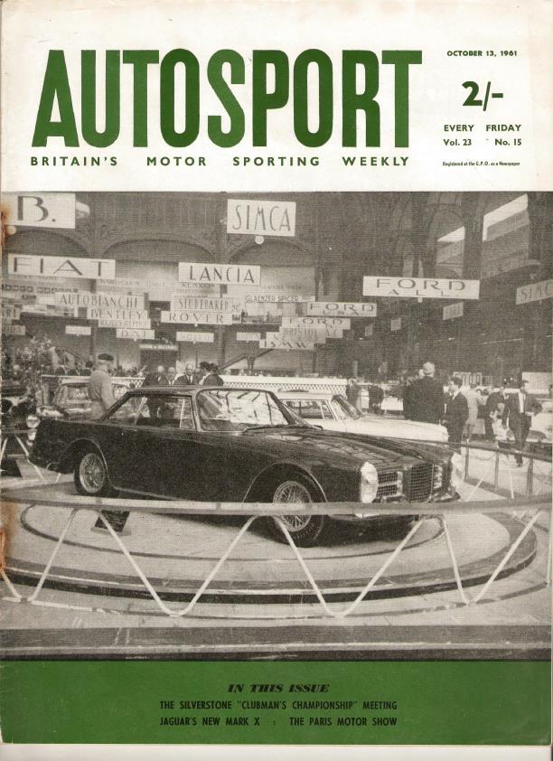 Журнал Autosport 13 октября 1961