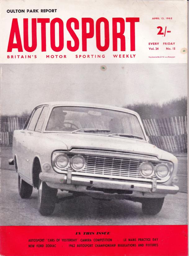 Журнал Autosport 13 апреля 1962