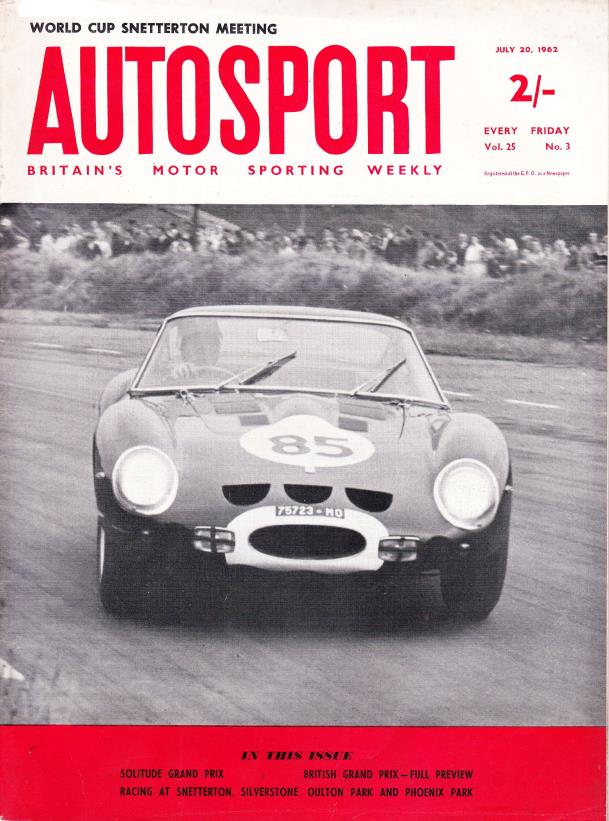 Журнал Autosport 20 июля 1962