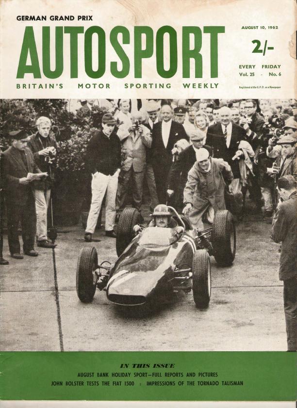 Журнал Autosport 10 августа 1962