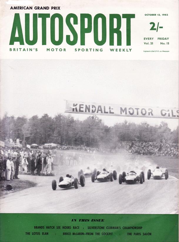 Журнал Autosport 12 октября 1962