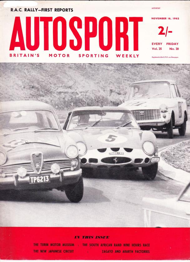 Журнал Autosport 16 ноября 1962