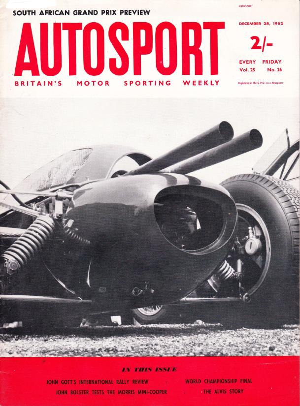 Журнал Autosport 28 декабря 1962