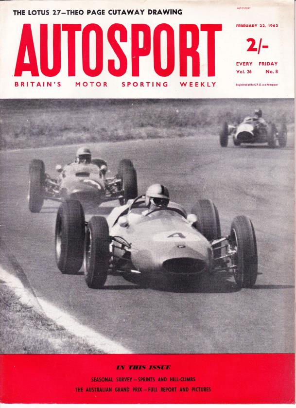 Журнал Autosport 22 февраля 1963