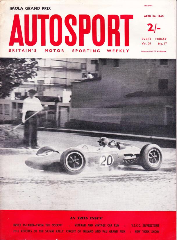 Журнал Autosport 26 апреля 1963
