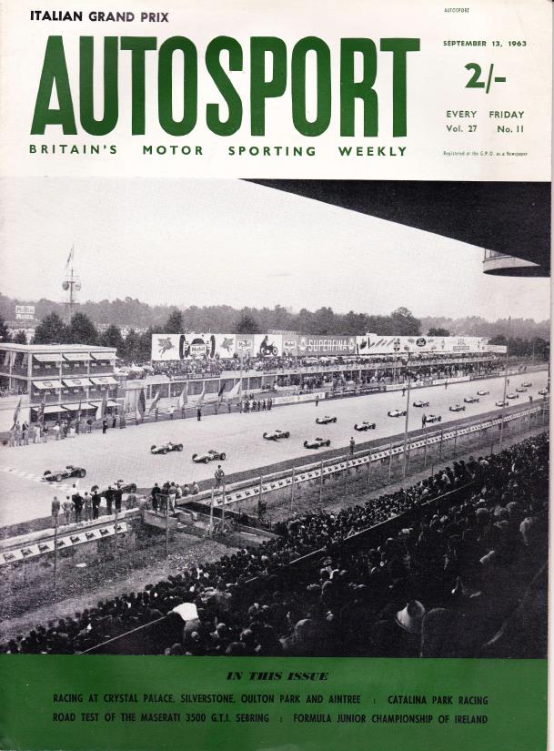 Журнал Autosport 13 сентября 1963