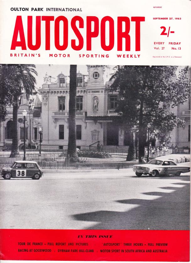 Журнал Autosport 27 сентября 1963