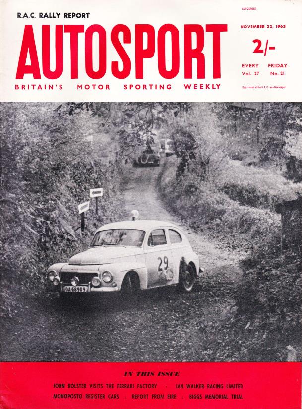 Журнал Autosport 22 ноября 1963