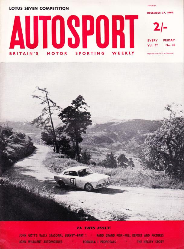 Журнал Autosport 27 декабря 1963