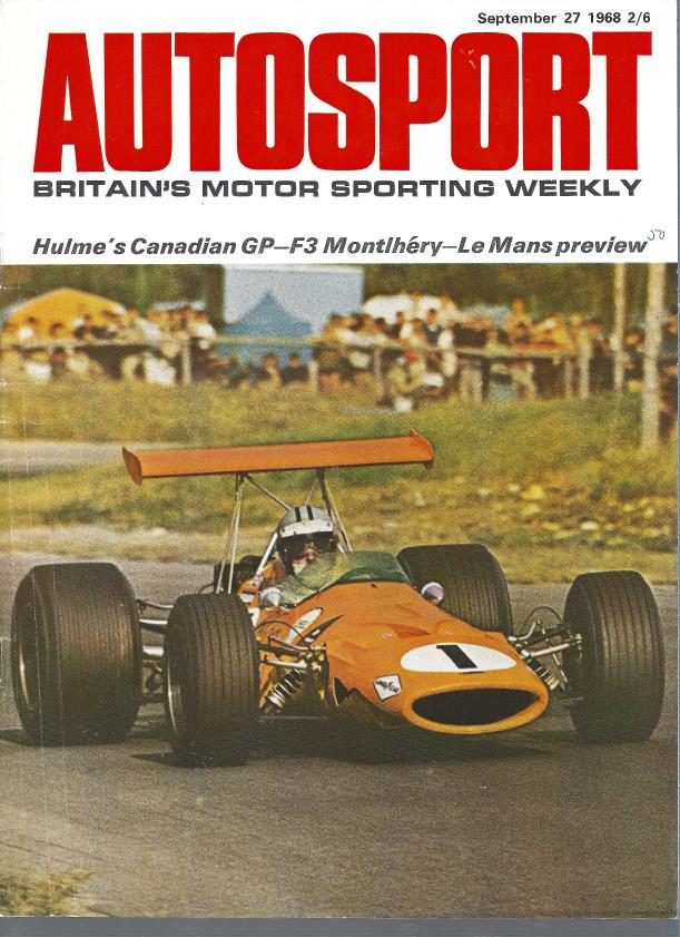 Журнал Autosport 27 сентября 1968