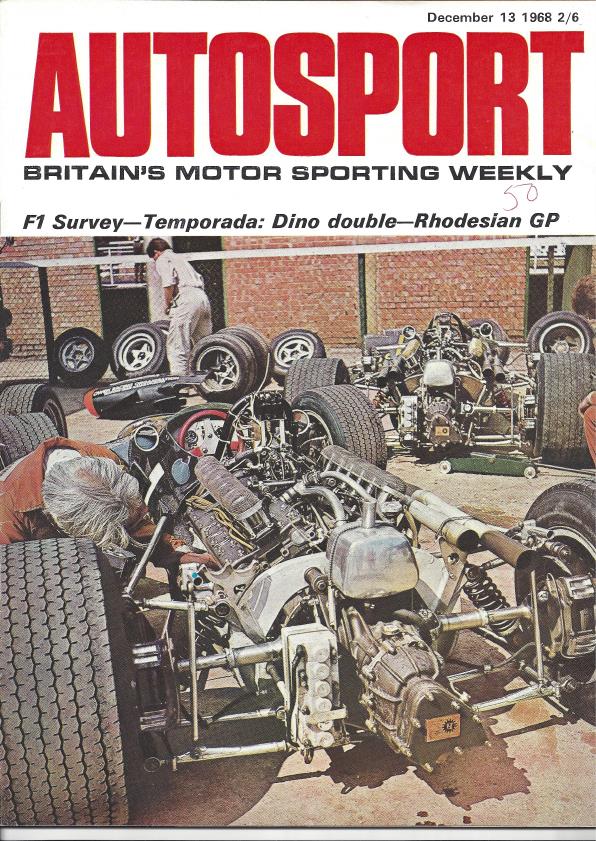 Журнал Autosport 13 декабря 1968