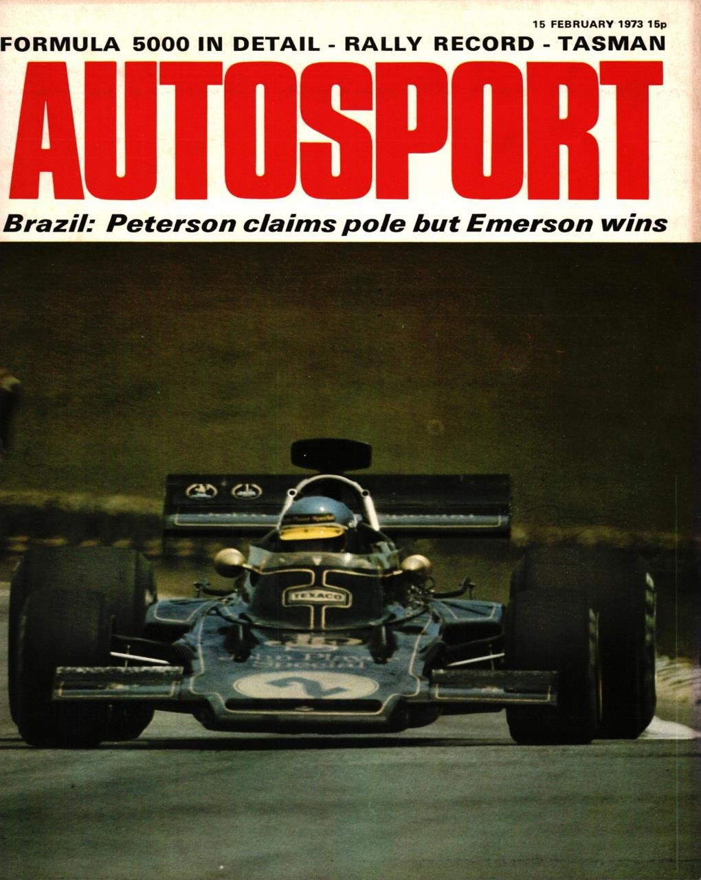 Журнал Autosport 15 февраля 1973