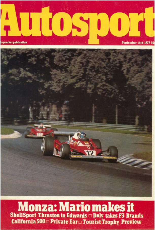 Журнал Autosport 15 сентября 1977